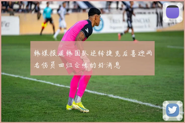 韩媒报道韩国队逆转捷克后喜迎两名伤员回归合练的好消息